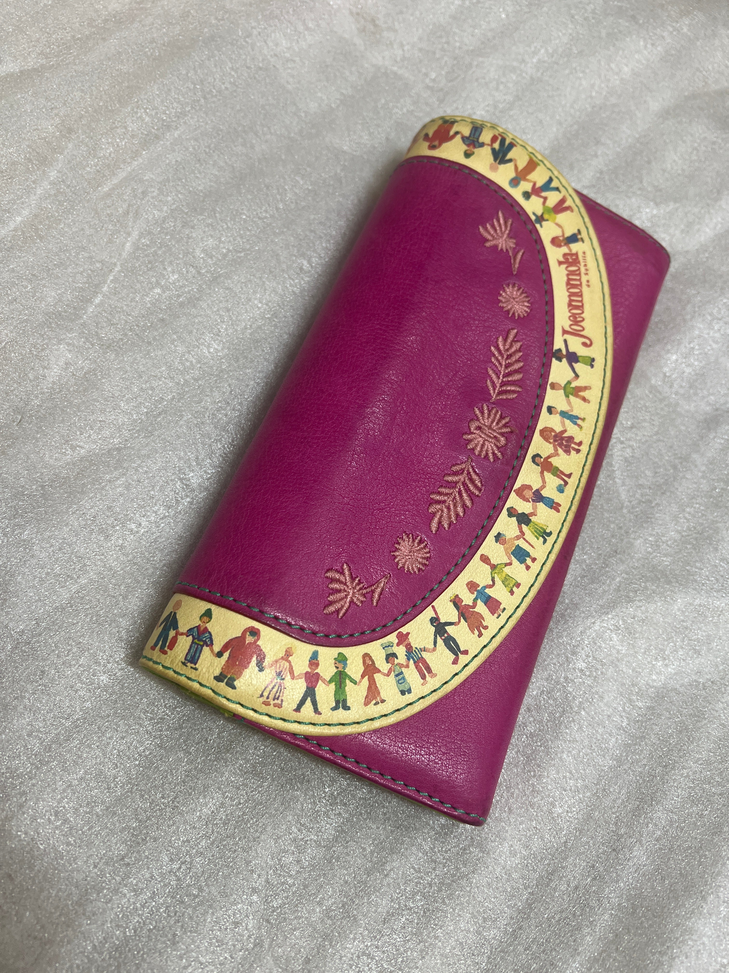 Jocomomola de Sybilla Pink Leather Wallet Vintage Designer Spanish Fashion Wallet