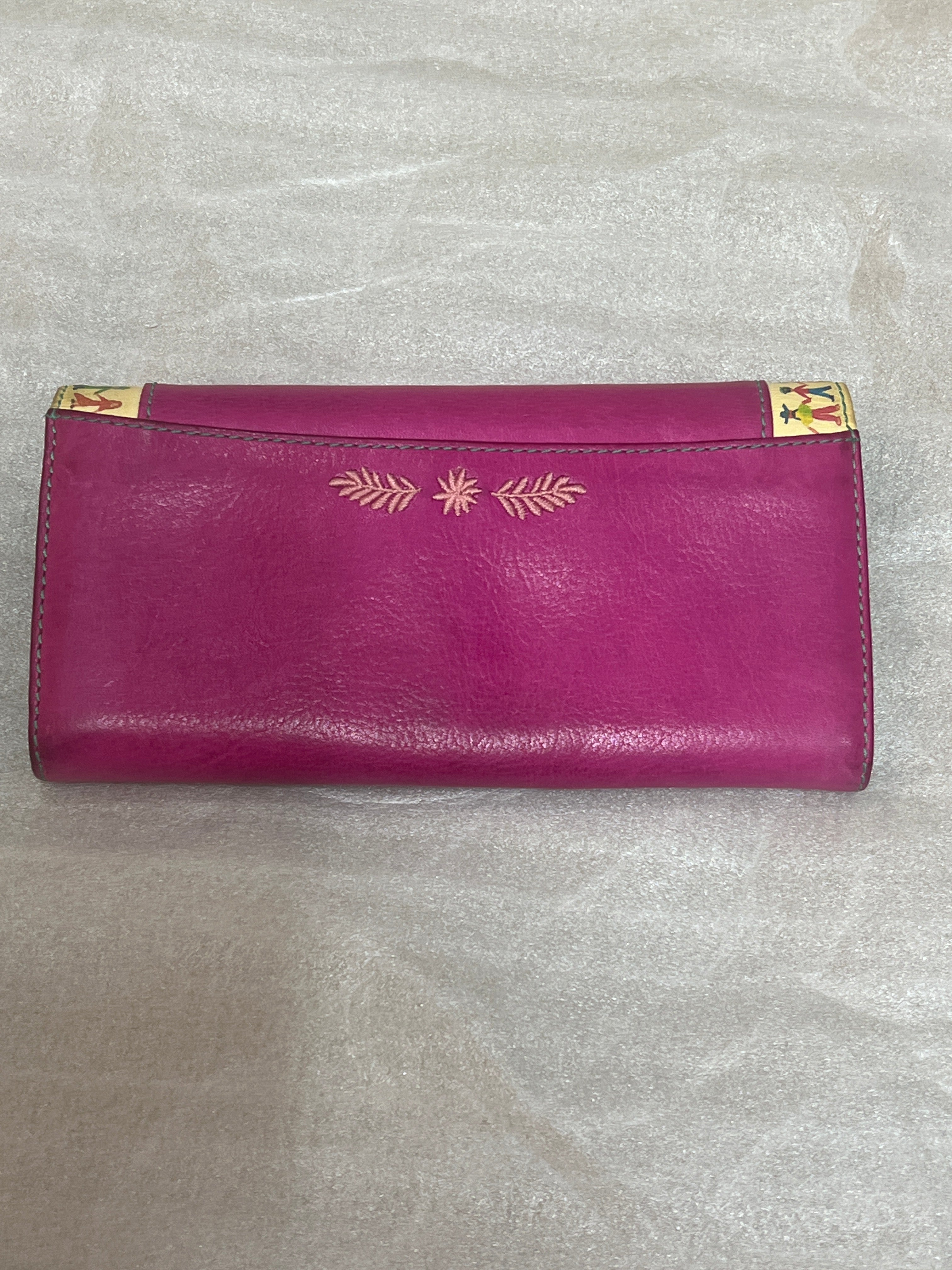 Jocomomola de Sybilla Pink Leather Wallet Vintage Designer Spanish Fashion Wallet