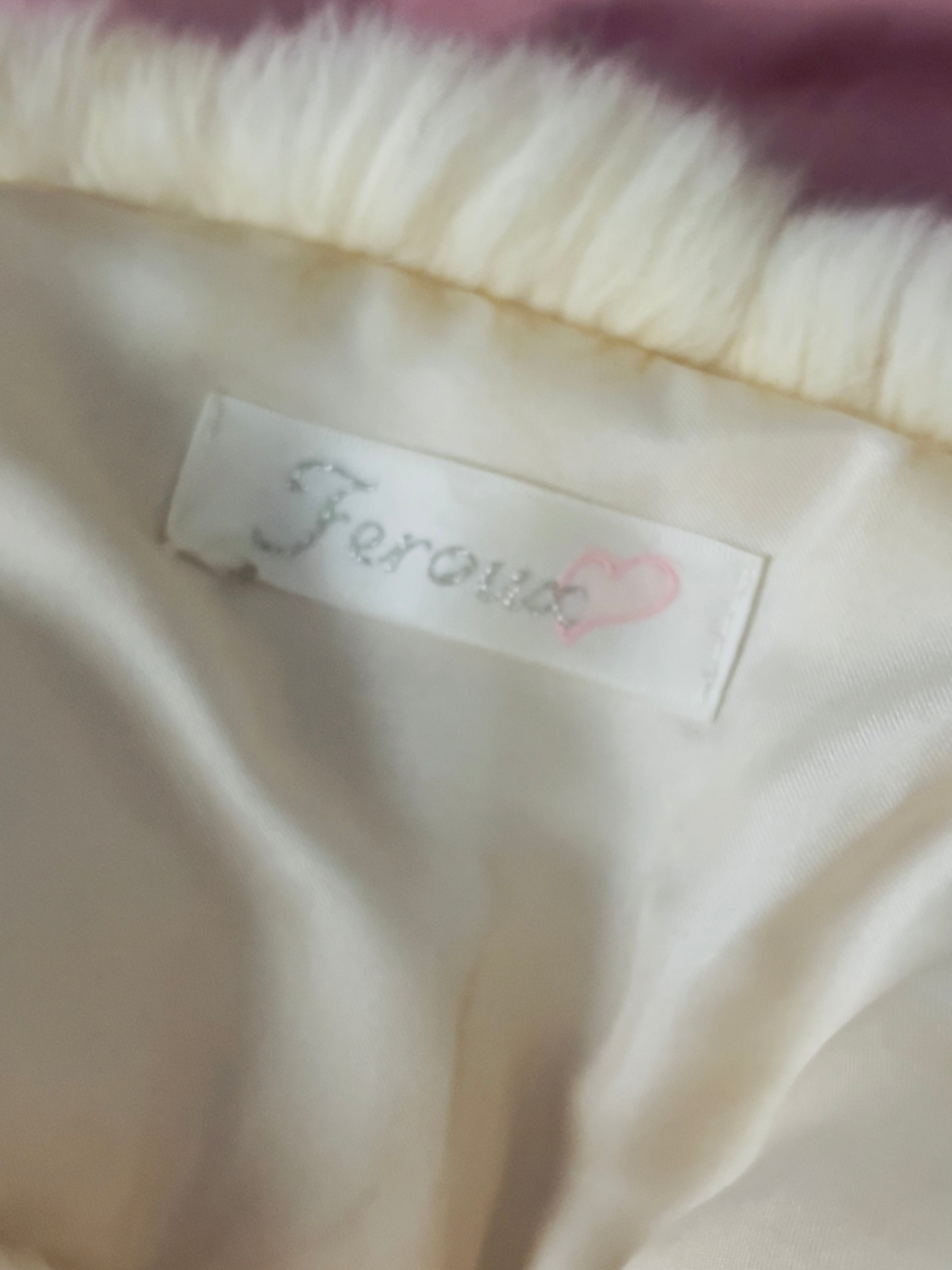 Vintage Feroux Ivory Rabbit Fur Stole / Hat — Japanese Brand — One Size