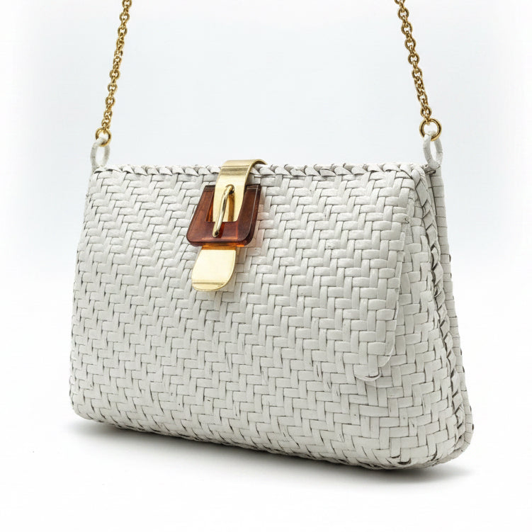 Woven clutch bag on a chain, Japan, 1970s–80s