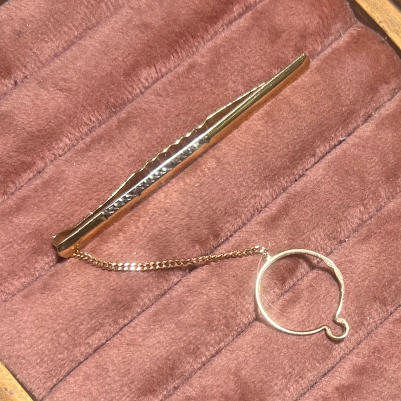 Vintage 14K Gold Tie Clip – made in USSR 585 Gold, 3.60 g