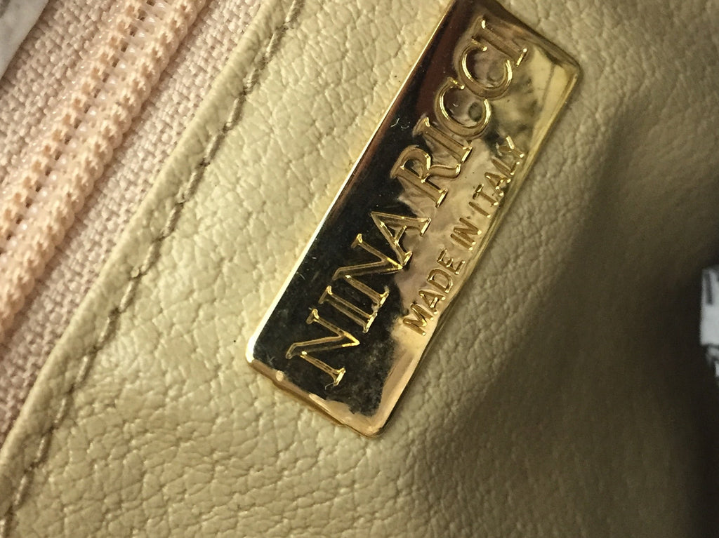 Rare vintage Nina Ricci beige leather bag