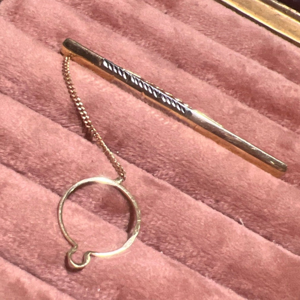 Vintage 14K Gold Tie Clip – made in USSR 585 Gold, 3.60 g