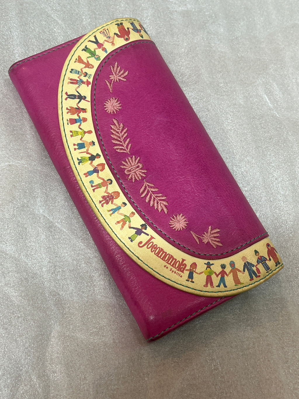 Jocomomola de Sybilla Pink Leather Wallet Vintage Designer Spanish Fashion Wallet