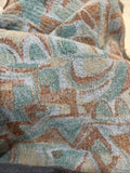 Cashmere Vintage Abstract Geometric Fringe Scarf | Soft Wool Blend Style Wrap