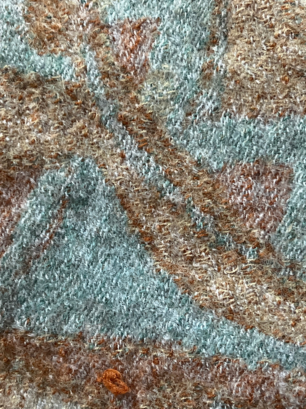 Cashmere Vintage Abstract Geometric Fringe Scarf | Soft Wool Blend Style Wrap