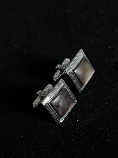 Dark mother-of-pearl square cufflinks