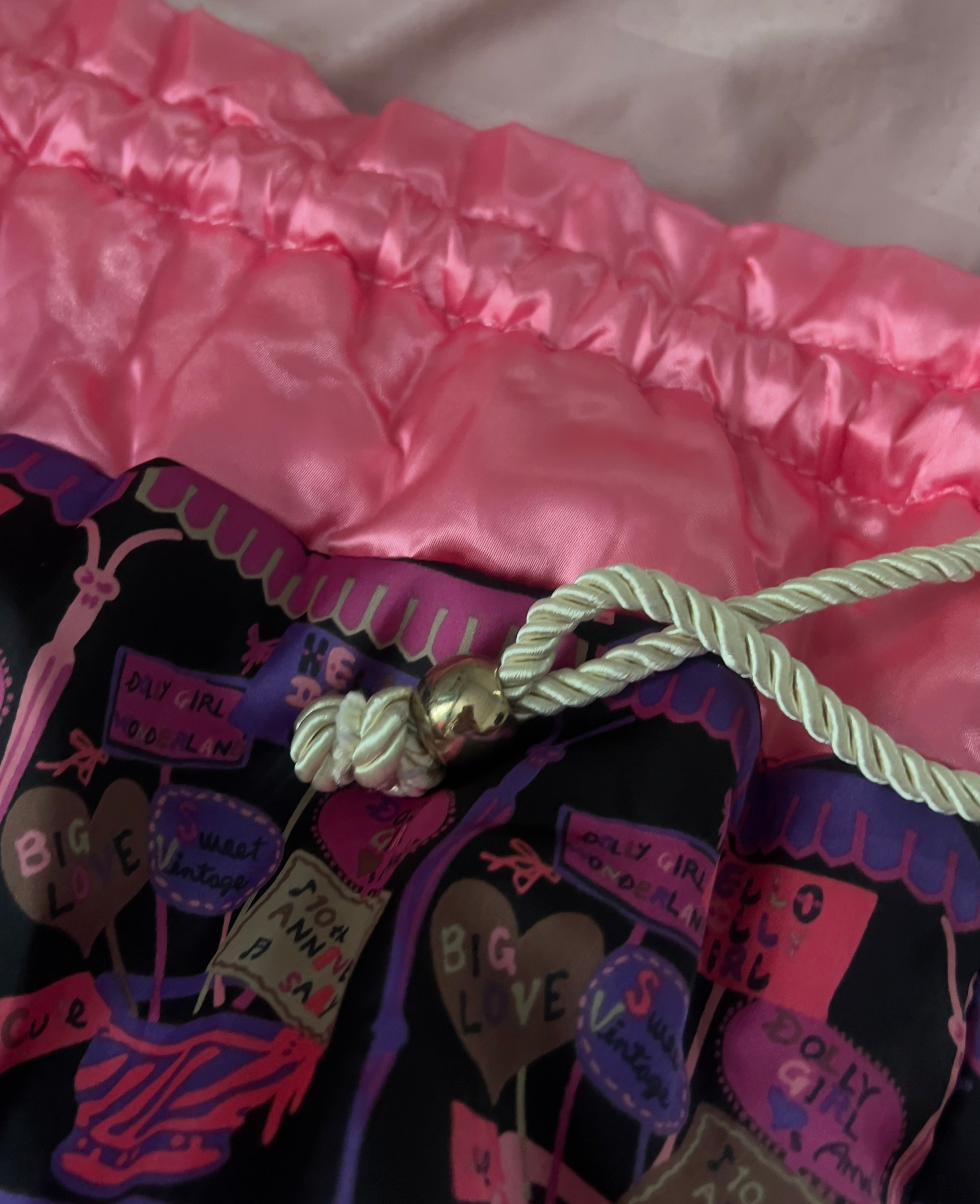 Dolly Girl by Anna Sui Satin Pouch Bag