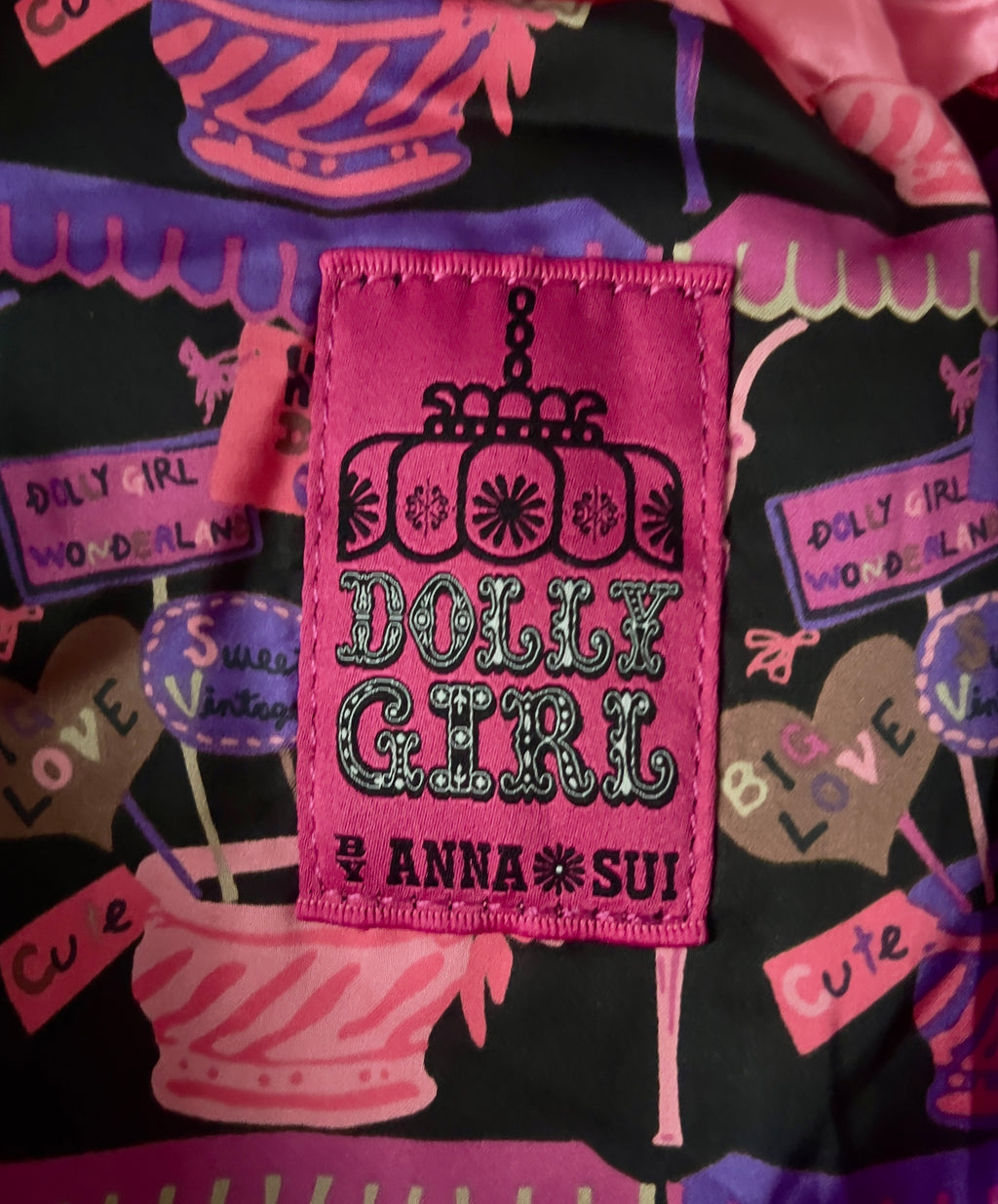 Dolly Girl by Anna Sui Satin Pouch Bag